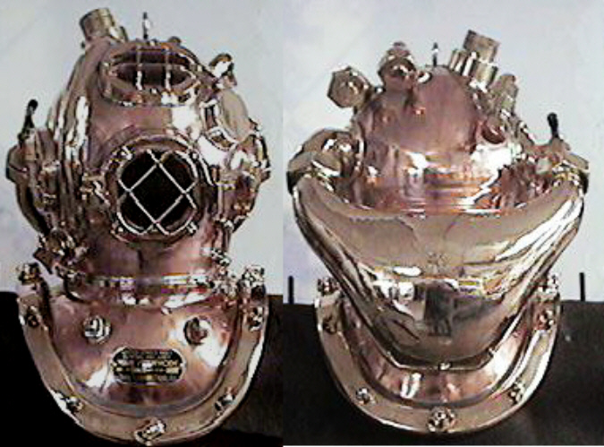 U.S. Navy Helium Helmet w/Double Exhaust Valve (late version)